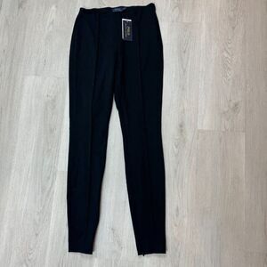 Polo Ralph Lauren High Waisted Pleated Legging Dress Pant Womens Small Black